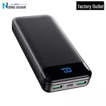 22,5 Вт Dual Fast Charge 20000 мАч Power Bank с цифровым дисплеем 20000 mAh зелёный