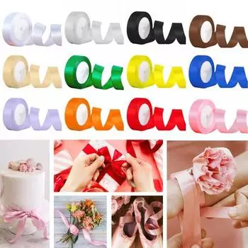 22,8 м однотонная лента шириной 2 см упаковочная лента полиэстеровая лента для торта коробки для свадебного декора букеты проекты своими руками