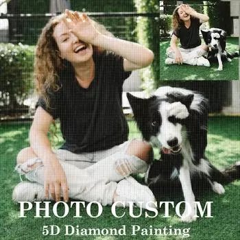 22. Алмазная картина фото на заказ 5D DIY картина стразами алмазная вышивка 3D вышивка крестом украшение для дома и свадьбы 30x40cm