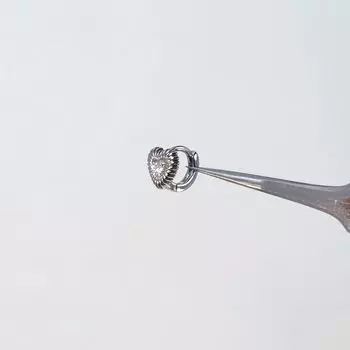 22 Ding Mu Blue Stars Heart Earclip Earrings Earrings Elegance Retro Five-Pointed Star Titanium Steel Super Flash Earrings 1# love shell ear ring