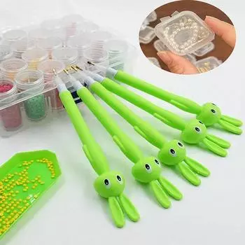 22 DIY алмазные ручки для рисования из смолы, пластиковая ручка-кролик, инструменты для рисования с алмазами, ручки для инструментов для вышивки