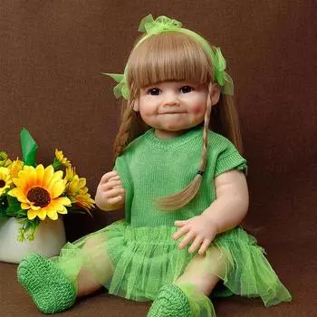22-дюймовая реалистичная кукла-реборн с полным мягким силиконовым телом, живая 55 см, милая игрушка для новорожденных, подарок на день рождения, игрушка 55cm