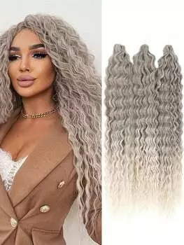 22-дюймовые волосы Ocean Wave, синтетические, глубокая волна, плетение крючком, накладные волосы, омбре, афро-кудри, страстные крученые волосы