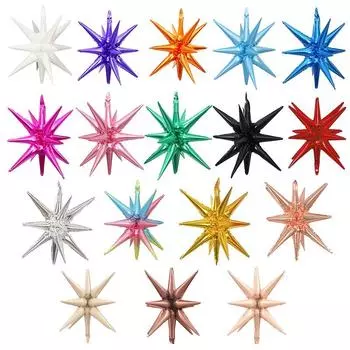 22-дюймовый 4D соединенный взрывной воздушный шар в форме звезды на день рождения, Рождество, День святого Валентина, Новый год, вечеринка, украшение для дома золотистый