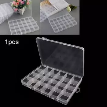 22 фиксированных решетки + 2 съемных решетки портативный прозрачный пластиковый ящик для хранения инструментов из полипропилена