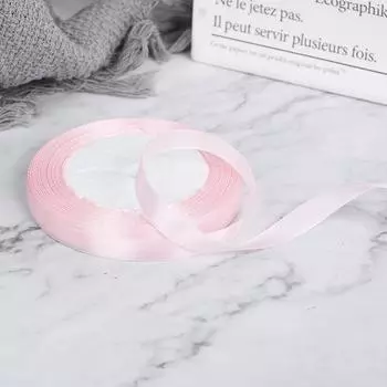 22 м/рулон 10 мм шелковые атласные ленты для ремесел, подарочная упаковка, вечерние, свадебные, декоративные светло-розовый