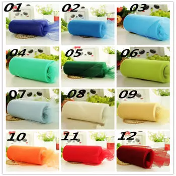 22 м x 15 см свадебная вечеринка украшение ролл кристалл тюль сливы органза прозрачная марля элемент бегунок стола красный