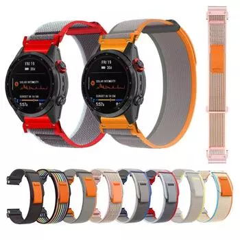 22 мм 26 мм нейлоновый ремешок для Garmin Fenix 7 7X 6X Pro 5 Quatix 7 6 5 Instinct Gen2 G1 Forerunner 965 955 945 Epix Pro MK3 51 мм аксессуары 22mm