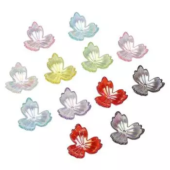 22 мм 30 шт./пакет акриловые прозрачные бусины AB Leaf DIY браслет ожерелье серьги ювелирные аксессуары 22mm 30pcs/bag