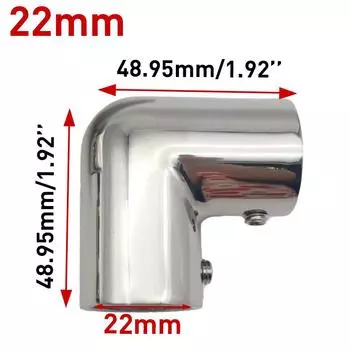 22 мм 90 градусов колено трубы полированная нержавеющая сталь 316 антикоррозионная без трещин премиум 2-ходовой соединитель трубы колено для магазинов одежды аксессуары для дома 22mm