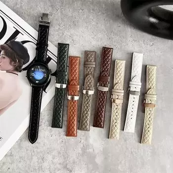 22 мм кожаный ремешок для часов Samsung Galaxy 46 мм Gear S3 Frontier Amazfit GTR 47 мм сменный ремешок для часов Huawei GT2/3 46 мм ремешок для часов Xiaomi 22mm чёрный