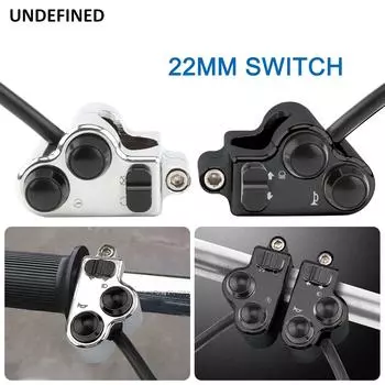 22 мм переключатель управления рулем мотоцикла для Harley Sporster XL Touring Softail Dyna Horn сигнал поворота Start Kill без All Black