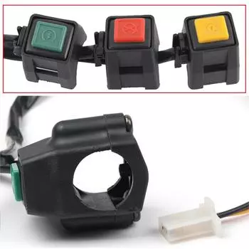 22 мм прочный квадроцикл для мотоцикла, двойной спортивный квадроцикл, звуковой сигнал, кнопка выключения и остановки, аксессуары для мотоциклов, переключатели на ручке управления