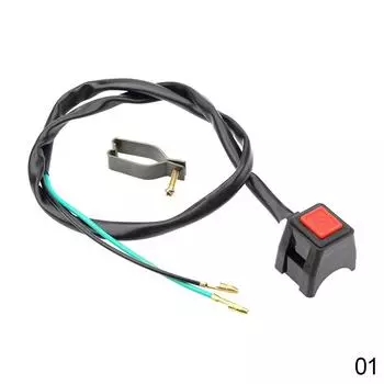 22 мм прочный квадроцикл для мотоцикла, двойной спортивный квадроцикл, звуковой сигнал, кнопка выключения и остановки, аксессуары для мотоциклов, переключатели на ручке управления Flameout Gray