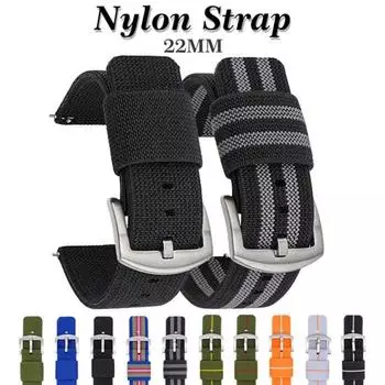 22 мм ремешок для часов водонепроницаемый дышащий мягкий плетеный нейлоновый спортивный ремень для часов замена для Samsung Gear S3 для Huawei GT2 22 mm серый