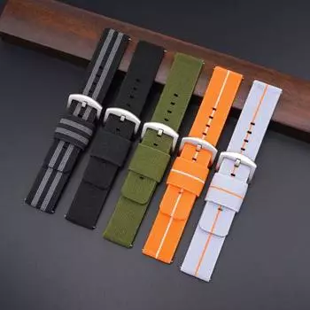 22 мм ремешок для часов водонепроницаемый дышащий мягкий плетеный нейлоновый спортивный ремень для часов замена для Samsung Gear S3 для Huawei GT2 22 mm серый