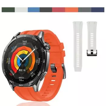 22 мм ремешок для Huawei Watch GT5/4/3/2 46 мм быстросъемный браслет для Huawei Watch Buds Ultimate GT5 Pro GT3 SE мужской женский ремешок GT5 Pro 46mm оранжевый