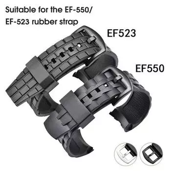 22 мм ремешок для наручных часов дышащий водонепроницаемый мягкий сменный ремешок для умных часов Casio EF-550/EF-523 D