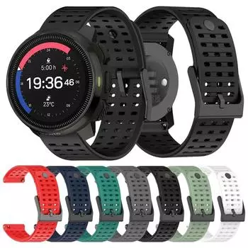 22 мм ремешок для Suunto RACE S / Ocean / Vertical силиконовый браслет для Suunto 5Peak 9Peak Pro сменный ремешок для часов браслет 22mm чёрный