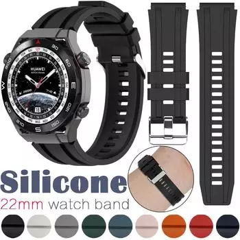 22 мм силиконовый ремешок для Huawei Watch 4 ProUltimateGT 4 3 2 PRO GT 4 3 2 46 мм ремень браслет сменные аксессуары для Samsung Galaxy Watch 3 45 мм for 22mm watch band