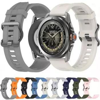 22 мм силиконовый ремешок для Xiaomi Mi Watch S1 Pro /S1 Active/Color 2 Sport ремешок для часов Mi Watch S4 S3 S2 S1 браслет аксессуары 22mm Universal серый