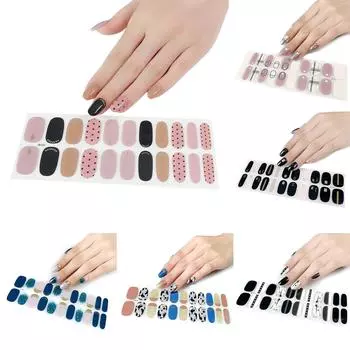 22 наклейки для маникюра на пальцы ins лак для ногтей наклейки для ногтей 3D бронзирующие водостойкие наклейки для ногтей лето ZH045