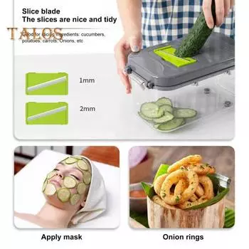 22 шт./компл. измельчители, слайсер, равномерно нарезанная ручка, удобный универсальный противоскользящий дизайн для кухни