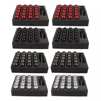 22 шт. конические гайки с гайкой и втулкой из легированной стали, замена кованой стопорной гайки для игрушки Silver M12x1.25