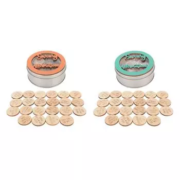 22 шт., мини-диски с клятвенными аффирмациями, юмористические регулирующие эмоции, деревянные фишки с позитивными аффирмациями для Cyan