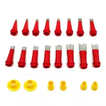 22 шт., набор инструментов для встроенной резиновой насадки, насадка для нанесения покрытия из нержавеющей стали, аппликатор насадки для уплотнения с соединительным основанием