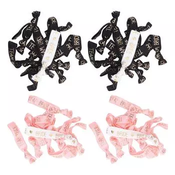 22 шт. резинки для волос Bride Tribe, регулируемая плотность, портативность, резинки для волос подружек невесты из полиэстера для свадьбы Black White HM2242301