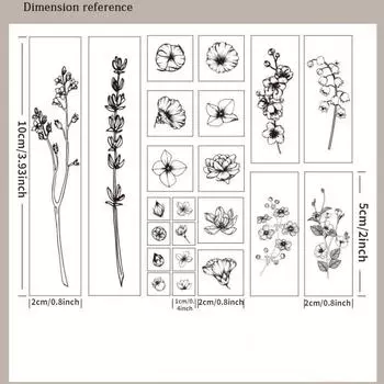 22 шт. винтажные штампы для журналов с растениями и цветами, деревянные резиновые штампы для украшения карточек для скрапбукинга, тиснение, стандартный штамп