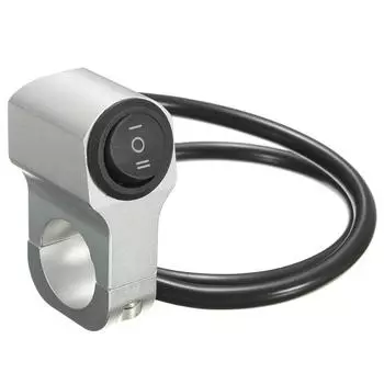 22 см 7/8 дюйма из алюминиевого сплава, переключатель фар на руль мотоцикла, трехпозиционный водонепроницаемый переключатель, 12 В, противотуманный прожектор, ретро-переключатель чёрный