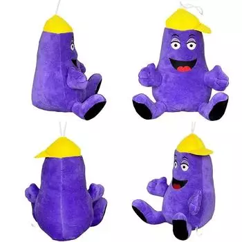 22 см игра Grimace Shake желтая шляпа плюшевая кукла мягкие животные плюшевые игрушки милый мультфильм рождественские подарки для детей на день рождения
