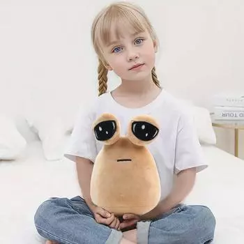 22 см необычная плюшевая кукла-инопланетянин, плюшевая подушка-симуляция моего питомца POU, мягкая и милая, подарок для исцеляющего компаньона, реквизит для вечеринок