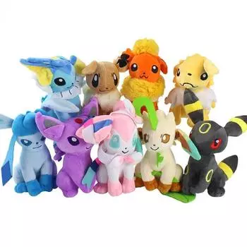 22 см плюшевые куклы-игрушки Kawaii Glaceon Leafeon Umbreon Espeon Jolteon Vaporeon Flareon Eevee Sylveon детские игрушки в подарок