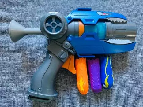 22 см синий, оранжевый, синий, поколение 1, игрушечный пистолет Slugterra с 3 пулями, пистолет для мальчиков