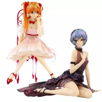 22CM Anime Neon Genesis Evangelion Figure Asuka Langley Soryu And REI AYANAMI An
