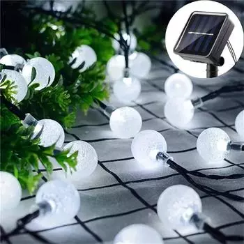 22M 200LED Solar Globe String Lights Outdoor Waterproof Solar Backyard Patio Light Party Christmas Decoration Lawn Garden 630 Solar 5M 20LED