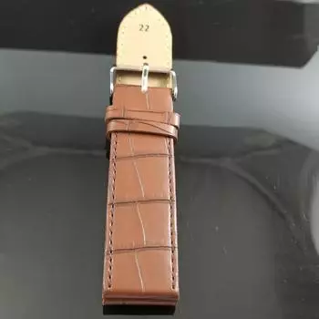 22-ММ КОЖАНЫЙ РЕМЕШОК С ДВУМЯ ПРУЖИННЫМИ СТЯЖКАМИ БЕСПЛАТНАЯ ДОСТАВКА 024-1 Ремешок-024