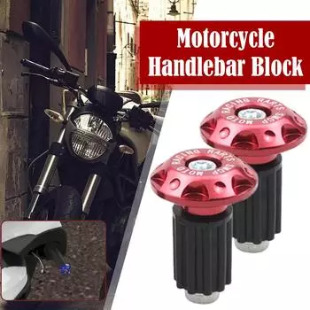 22mm Motorcycle Handle Bar Ends Grips CNC Metal Dirt Slider Bike Grips Counterweight Accessories Plug Motor Bike Handl S4V0