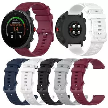 22mm Silicone Wrist Band Replacement Smart Watch Strap for Polar Vantage ~G чёрный