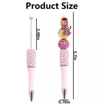 22Piiece Diamond Beaded Pen DIY Handmade Sticker Set Wholesale Creative Diamond Beaded Ballpoint Pens School Supplies
