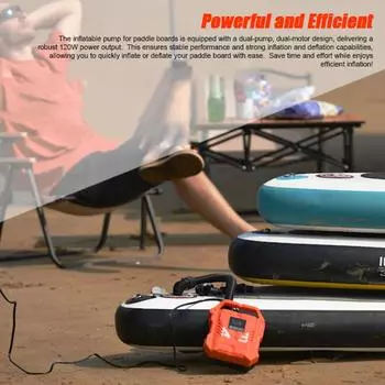 22PSI Высокое давление насос для лопастной доски портативный автомобильный электрический воздушный компрессор для надувной лодки каяка палатки бассейна стоячего весла серый