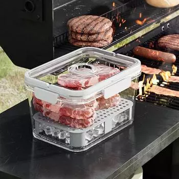 2300/5500 мл герметичная коробка для фруктов и овощей с диском для записи времени многоразовый контейнер для хранения продуктов S