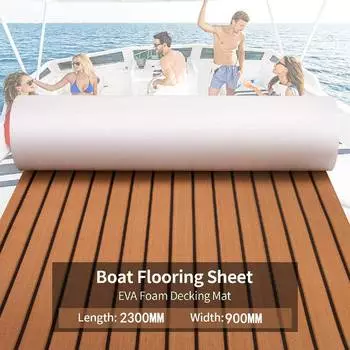 2300x900x6 мм EVA Foam Искусственный тик Коричневый Палубный Лист Коврик Для Лодки Противоскользящий Утолщенный Яхтенный Настил Самоклеящаяся Защитная Накладка CZECH REPUBLIC