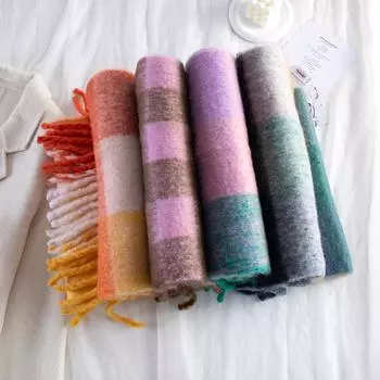 230*40 см удлиненный искусственный кашемировый шарф осень-зима однотонный теплый нагрудник шарфы 230*40cm