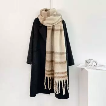 230 * 45cm Autumn/Winter New Ma Hai Plush Scarf Medium Long Small Fresh Shawl Classic Color Warm Soft Thick Neck 230*45cm