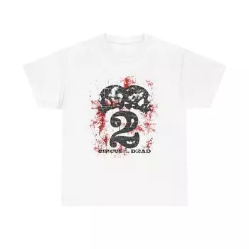 230 г/м2 100% хлопок Circus Of The Dead 2 Bloody Logo Light Colorsунисекс плотная хлопковая футболка XXS белый