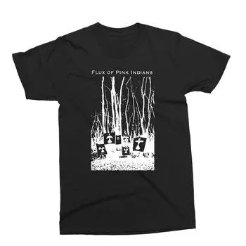 230 г/м2 100% хлопок Flux Of Pink Indianstribal футболка Crass Subhumans Poison Girls Dirt Punk Crust XXS чёрный